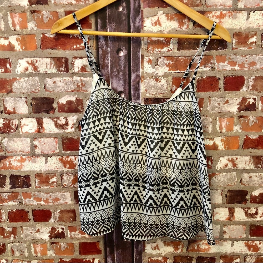 Geometric Crop Top by L.A Hearts NWOT